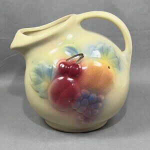 Vtg Shawnee Ceramic Pottery 80 Fruit Tilt Ball Pitcher Ice Lip Art Deco USA